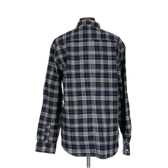 Frank & Eileen Finbar Blue Green Plaid Button Down Italian cotton flannel Shirt - Picture 4 of 8